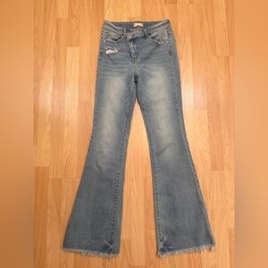 Altar'd State Flare Raw Hem Crossover Waist Size 27 💫